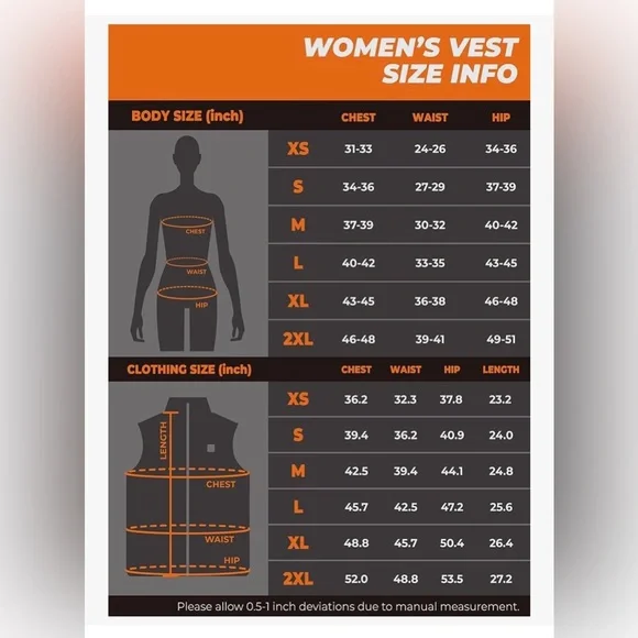 ororo Women’s heated vest. Never worn. Battery brand new. - Picture 8 of 9